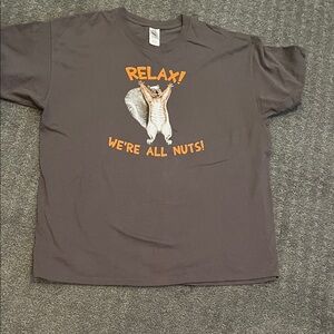 Gildan Relax Squirrel Graphic Tee - Dark Gray